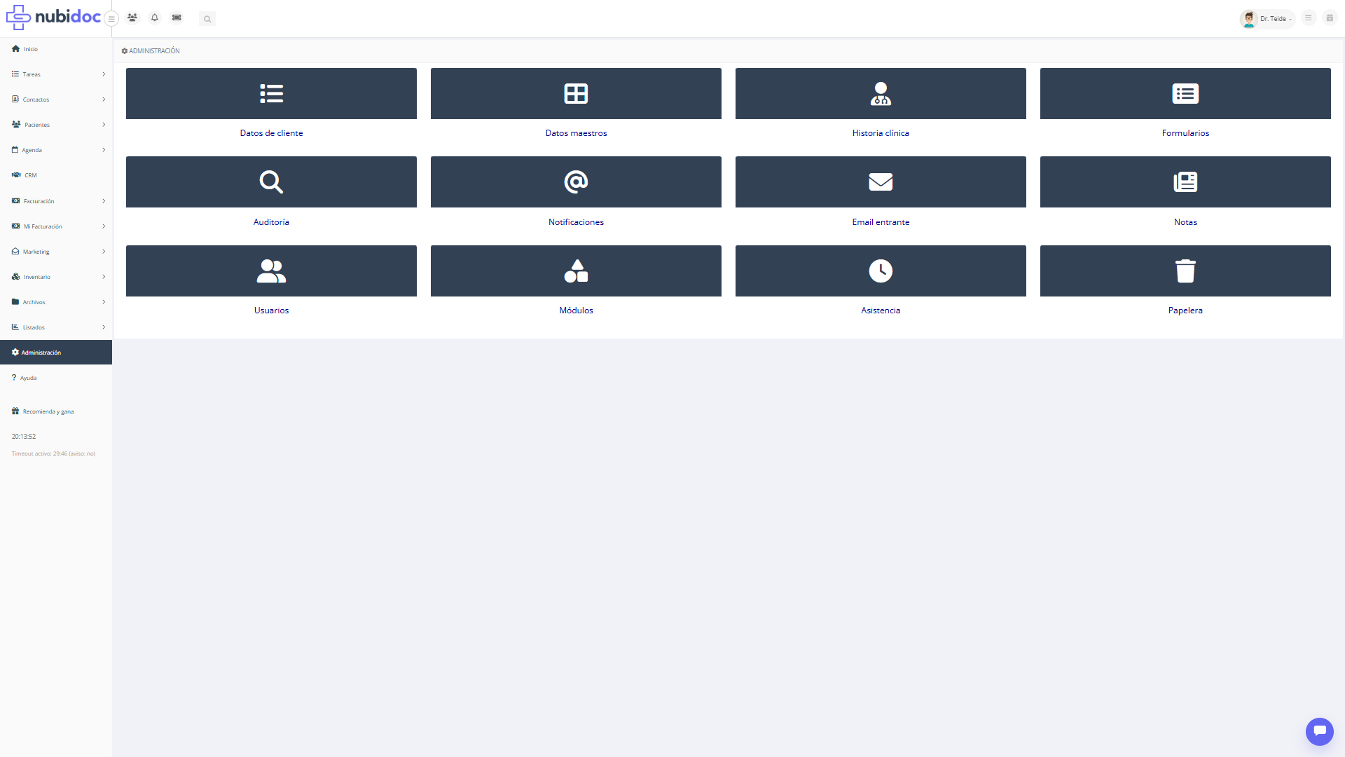 Paso 1: Panel de Administracion